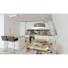 Наклейка вінілова на стіл Zatarga "Lion Coffee 02" 600х1200 мм Z180302st