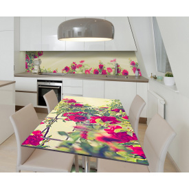Наклейка виниловая на стол Zatarga "Куст Розы" 600х1200 мм