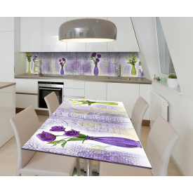 Наклейка вінілова на стіл Zatarga  "Потерте дерево" 650х1200 мм