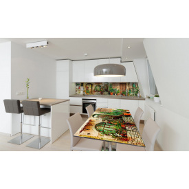 Наклейка вінілова на стіл Zatarga «Горщики з Квітами» 600х1200 мм Z180578st