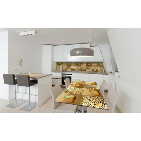 Наклейка виниловая на стол Zatarga «Золотые Фрукты» 600х1200 мм Z180457st