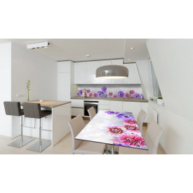 Наклейка вінілова на стіл Zatarga «Волошки та Жоржини» 600х1200 мм Z180870st