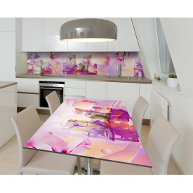 Наклейка 3Д виниловая на стол Zatarga «Застывшая вечность» 600х1200 мм для домов, квартир, столов, кофейн,