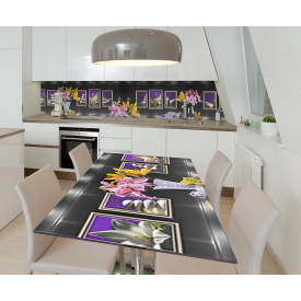 Наклейка вінілова на стіл Zatarga  "Лілії Світло" 600х1200 мм Z181706st