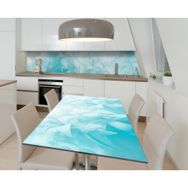 Наклейка 3Д виниловая на стол Zatarga «Голубые чудеса» 600х1200 мм (Z184034st)