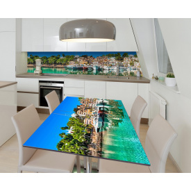 Наклейка 3Д виниловая на стол Zatarga «Маленькая Италия» 650х1200 мм для домов, квартир, столов, кофейн, кафе