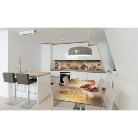 Наклейка вінілова на стіл Zatarga «Полуничний пудинг солодощі» 650х1200 мм Z180385/1st