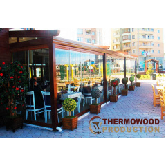 Безрамное подвижное поворотно-складное остекление Tiara Max Шостка