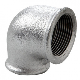 Коліно чавунне оцинковане редукційне Ø2" х 1 1/4" ВВ 90° Atusa 09005086