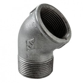 Коліно чавунне оцинковане Ø2" ВН 45° Atusa 12105008