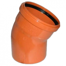Коліно для зовнішньої каналізації REDI 160 30° ПВХ