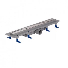 Душовий канал Styron з полірованою решіткою 600 мм "Сінус" з "сухим" сифоном