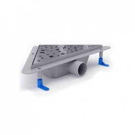 Кутовий водовідвідний жолоб Styron з глянсовою решіткою Краплі