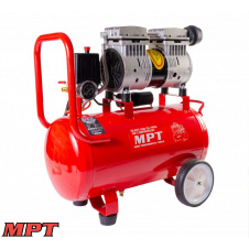 Компрессор бесшумный MPT PROFI OIL FREE 24 л 800 Вт 1450 об/мин 7 атм медная обмотка MAC80243S