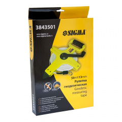 Рулетка 50м×13мм геодезическая (стекловолокно) SIGMA (3843501) Киев