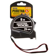 Рулетка MASTERTOOL 8 м 25 мм с 2 фиксаторами полотна нейлоновое покрытие 60-8025 Днепр
