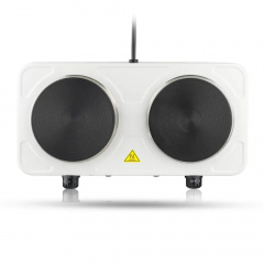 Електроплита настільна RAF R.8020A 2 конфорки дискова 2000W White (3_02422) Київ