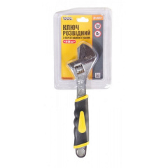 Ключ разводной MASTERTOOL 250 мм 0-38 мм с двухкомпонентной ручкой переставная губка 76-0423 Запорожье