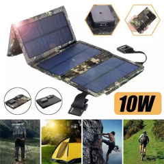 Солнечная панель Solar Power портативная зарядная станция складная с USB 5V - 10W камуфляж (SPH10) Орехов