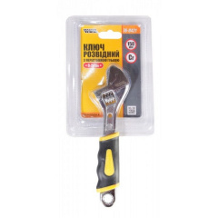 Ключ розвідний MASTERTOOL 150 мм 0-24 мм з двокомпонентною ручкою переставна губка 76-0421 Балаклія