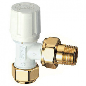 Кутовий запірний вентиль FAR 1/2 білий/золото (FL 0110 12)