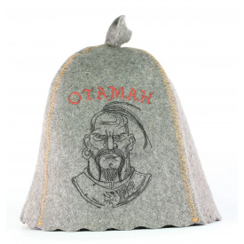 Банная шапка Luxyart "Отаман" натуральный войлок серый (LA-907)