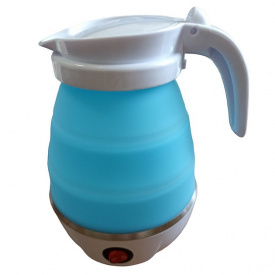 Електрочайник складний силіконовий Rainberg 220V 600W 600 мл Блакитний