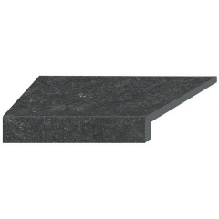 Aquaviva Угловой Г-образный элемент бортовой плитки Aquaviva Stellar Dark Grey, 600x345x50(20) мм (левый/45°) Тернопіль
