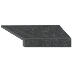 Aquaviva Угловой Г-образный элемент бортовой плитки Aquaviva Stellar Dark Grey, 600x345x50(20) мм (правый/45°) Николаев