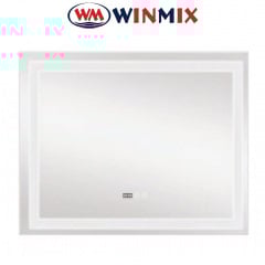 Зеркало для ванной комнаты Winmix WARM MR02-80x60 (с LED-подсветкой, часы, антизапотевание) Одесса