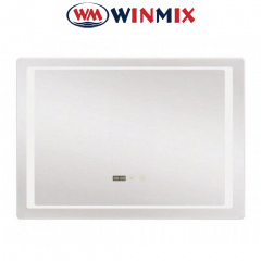 Зеркало для ванной комнаты Winmix STYLE MR03-80x60 (с LED-подсветкой, часы, антизапотевание) Славута