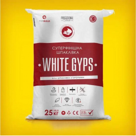 Шпаклевка суперфинишная гипсовая WHITE GYPS (25 кг)