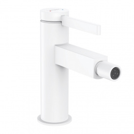 Смеситель для биде Hansgrohe Finoris с донным клапаном push-open, белый матовый (76200700)