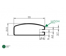 Рамочный профиль МДФ №019 шпонированный 22 мм 2,8мх55 мм