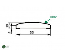 Рамочный плинтус МДФ №011 шпонированный 10 мм 2,8мх55 мм