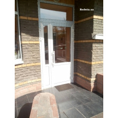 Дверь входная алюминиевая со стеклом от производителя в Киеве заказать Первомайск