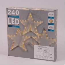 Гірлянда-завіса LED Зірки тепле світло 240 світлодіодів 150 х 80 см. 45061 (FL000051)