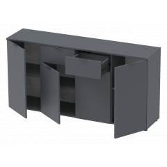 Комод Doros Рон 7 Графит 4 фасада 2 шухляды 160х38х81 (44900236) Николаев