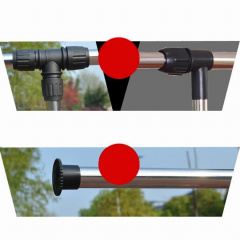 Напольная вешалка-стойка для одежды и обуви Double Pole Серебристый (200852) Ивано-Франковск