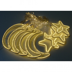 Гирлянда Xmas Copper curtain 7260 9WW-1, 3x0.7 м Желтый свет Чортків