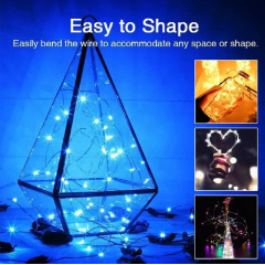 Светодиодная гирлянда-нить на батарейках Decorative Light синяя 10м 100LED 218-21526967 Курінь