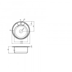 Кухонная Мойка Kroner (Krp) Dekor-490 D0.8T180 Нежин