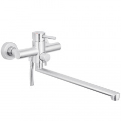 Смеситель-кран для ванны KRONER (KRP) Edelstahl Klassisch-ESG070 с душевым гарнитуром Королево