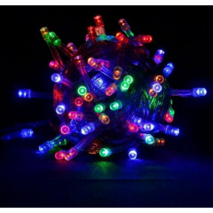 Світлодіодна гірлянда Led на 100 світлодіодів 8 м зелений провід Мультицвет Славута