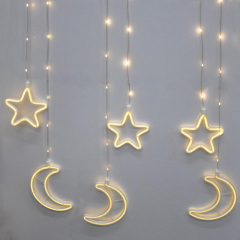 Гірлянда-бахрома Matrix Moon/Stars Copper Parts 9WW-1 2,5 м Білий теплий (НФ-00005707) Херсон