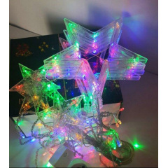 Светодиодная гирлянда-штора Звезд Xmas stars 3м*80см*50см и 138 LED (12 звезд) свет ламп-RGB multicolor 8 режимов от сети 220 В Токмак