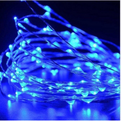Светодиодная гирлянда нить Lampiki Капли росы на 200 Led электрическая синяя Київ