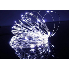 Светодиодная гирлянда-нить на батарейках OK холодный 5м 50LED Новомосковськ