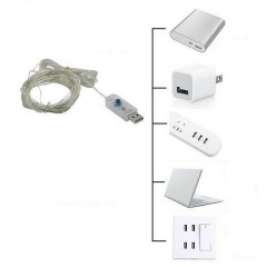 Світлодіодна гірлянда нитка Led Краплі роси на 100 світлодіодів 10 м з USB підключенням та пультом ДУ Біла тепла Братское