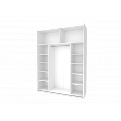 Шкаф купе G-Caiser Doros Белый/Белый 2 Стекла / 3 части 180х60х240 (42005017) Южноукраинск